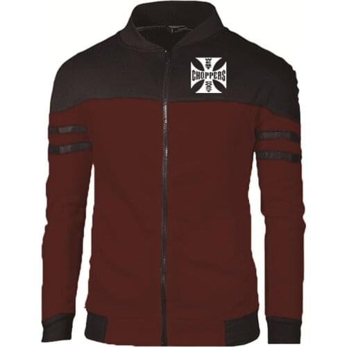 Fashion casual Mens jackets West Coast choppers Printing Mens Zip Jacket Spring Autumn High Quality Cotton Mens clothes