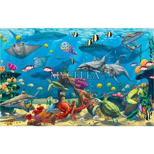 Cartoon 5d Diy Diamond Painting dolphin Full Diamond Embroidery Mosaic Cross Stitch Ocean Art Needlework Crafts Home Decor Gifts