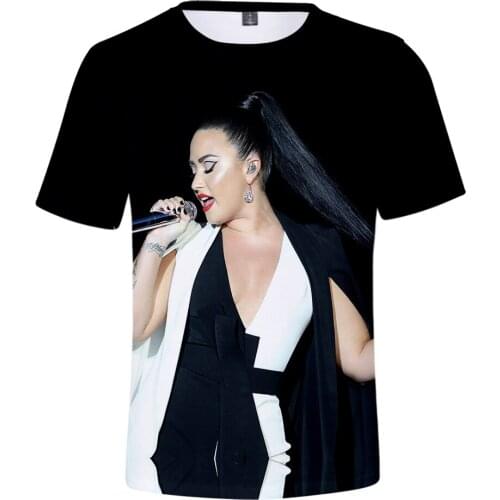 2019 New Fashion Hip Hop T Shirt Men Women Harajuku T-Shirts Demi Lovato 3D print Tees Tops