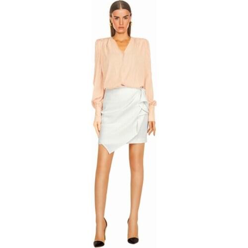 New Fashion 2021 Patchwork Khaki White 2 Pieces Button Sexy Summer Mini Club Party Dress Long Sleeve Elegant Celebrity Festa