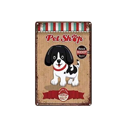 SAILINA PENGNO Tin Signs Pet Shop Metal Sign for Bedroom Cafe Home Bar Pub Coffee Beer Kitchen Bathroom Funny Wall Decor Art