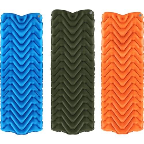 Outdoor Inflatable Mattress With Pillow M-Shape Ultra-Light Camping Mat Hiking Air Cushion Portable Sleeping Mat For Hiking