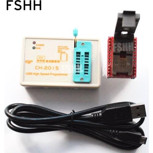 Program CH2015 SPI FLASH High-speed Programmer +QFN8 to DIP8 Adapter(5X6mm) USB SPI FLASH/EEPROM Programmer