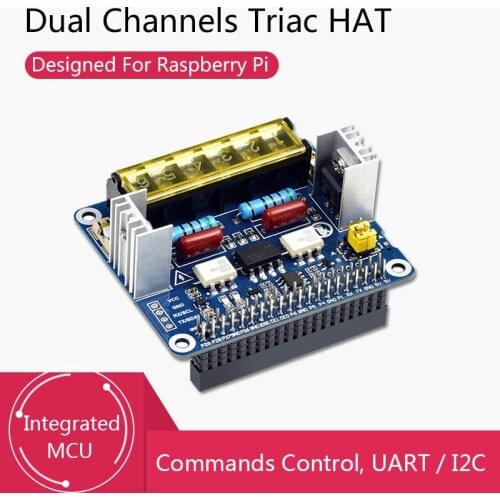 Raspberry Pi Expansion Board Power Relay 8-Ch Relays 2-CH Triac HAT for Raspberry Pi Integrated MCU UART / I2C