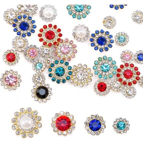 Mix Color Claw Rhinestones For Needlework Flower Crystal Flatback Sewn Rhinestone For Clothes Sewing Accessories Decorations