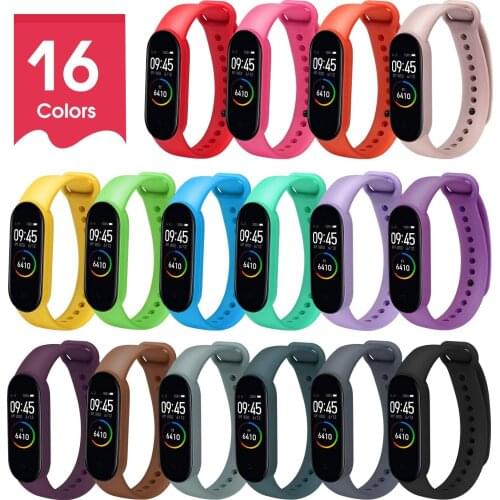 16PCS Strap for Mi band 5 Smartwatch Band Wristband Bracelet Replacement Strap for Xiaomi Mi Band 5 Fitness Tracker Smart Watch