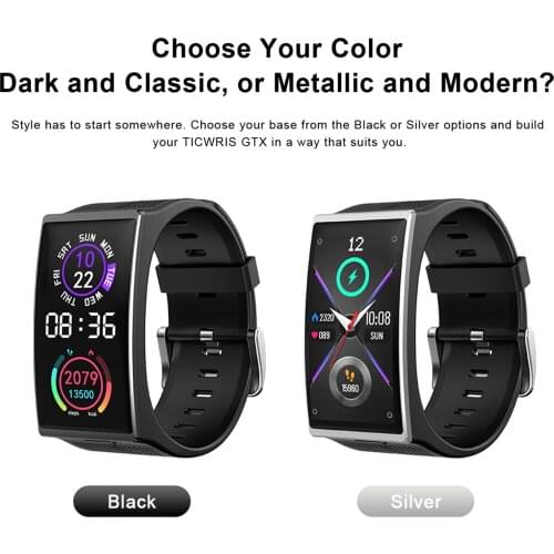 TICWRIS GTX Mens Smart Watch 300mAh Bluetooth Waterproof Blood Pressure Sports Watch For Android IOS Watches Mens 2021