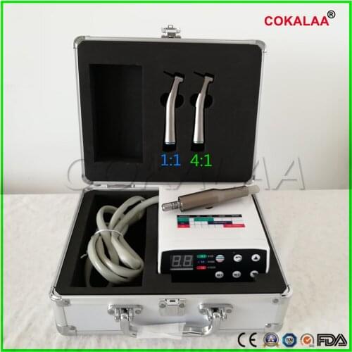 Dental Equipment Dental Micro motor kit Contra Angle 4:1 Hand piece Low Speed 1:1 Handpiece