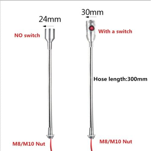 12V24V lathe working light LED pressing machine terminal machine screw fixed machine table universal hose lamp