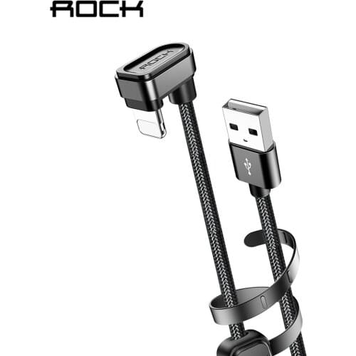 ROCK USB Cable for iPhone Cable U Shape Game Fast Charging for Lighting Cable for iPhone XS Max XR X 8 7 6 5 Plus iPad iOS
