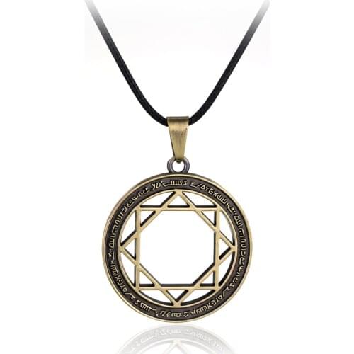 MQCHUN Jewelry Japanese Anime The Labyrinth of Magic Magis Hexagram Pendant Necklace Accessories For Women Men Cosplay Gift