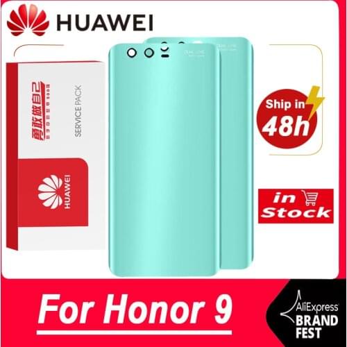 For Huawei Honor 9 Back Glass Battery Cover Rear Door Housing Case Panel For Huawei Honor 9 Back Housing Cover With Camera Lens