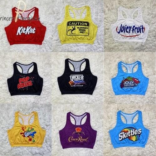 Women Fashion Summer Solid Printed Camis Crop Top Female Casual Tank Tops Vest Sleeveless Cool Streetwear Club Clothes S-3XL