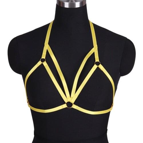 Bondage Harness Belt Women Fetish Chest Lingerie Harajuku Sexy Body Harness Bra Erotic Body Cage Bra Gothic Suspenders Garter