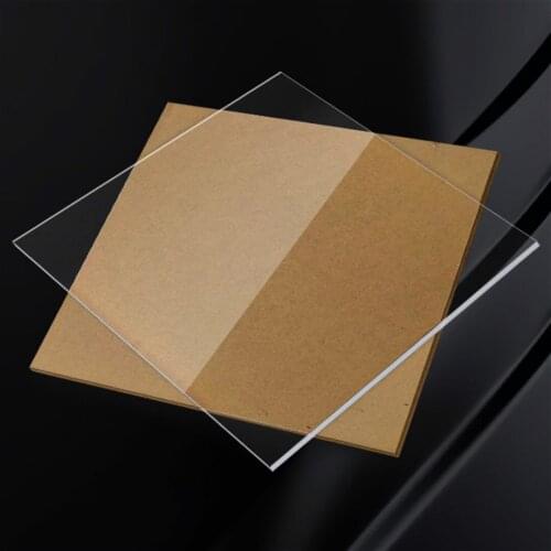 1pcs 200X 200mm Acrylic Transparent Durable Glass Plate Cutting Board 3/4 / 5mm Light Tone Compatible Spell Sapphire