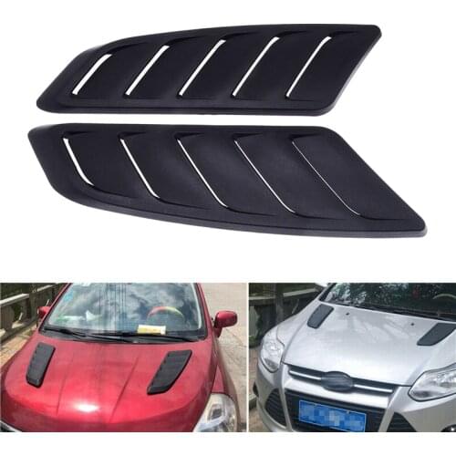 2pcs for Ford Mustang 2015-2017 ABS Car Air Intake Scoop Bonnet Trim Front Hood Vent Panel Decoration Car Accessories Universal