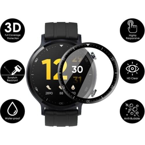 2PCS High Quality 3D Curved Edge Film Clear Full Cover Scratch Proof Screen Protective Film For Realme Watch S smart watch