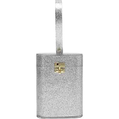 2020 New design glitter box handbag evening party small totes for women mirror solid bags