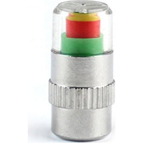 4Pcs Air Warning Alert Tire Valve Caps 2.4Bar 36PSI Pressure Sensor Monitor Light Cap Indicator For Cars Accessories