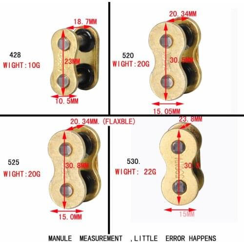 Heavy Duty 520H 520 Chain Connecting Master Link W/ O-Ring Seal for Motorcycle Dirt Bike ATV Quad Gold For Honda Kawasaki Suzuki