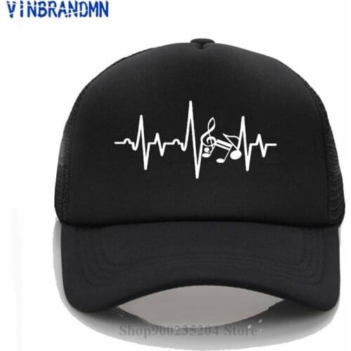 Vinbrandmn MUSICIAN EKG ECG MENS SUMMER BASEBALL CAP GUITAR PLAYER MUSIC DRUMMER GUITARIST BAND SUN HAT TRENDY FASHION COOL HATS