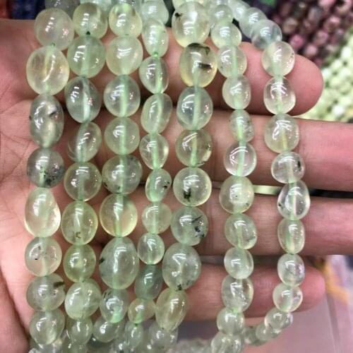 Natural Prehnit e Grape Stone Beads Polished Nugget Bead, Genuine Stone Gem Jewelry Making Beads 3strings of 15.5"