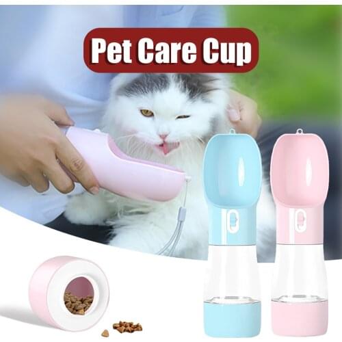 Pet Dog Water Bottle Feeder Bowl Dog Water Bottle Portable For Travel Water Dispenser With Food Container Travel Drinking Dog