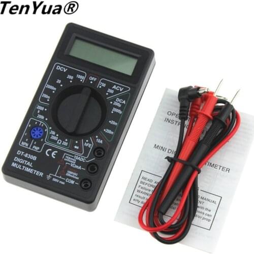TenYua DT-830B Digital Voltmeter Ohmmeter Ammeter Multimeter Handheld Tester DT830B AC DC 750/1000V Amp Volt Ohm home tester