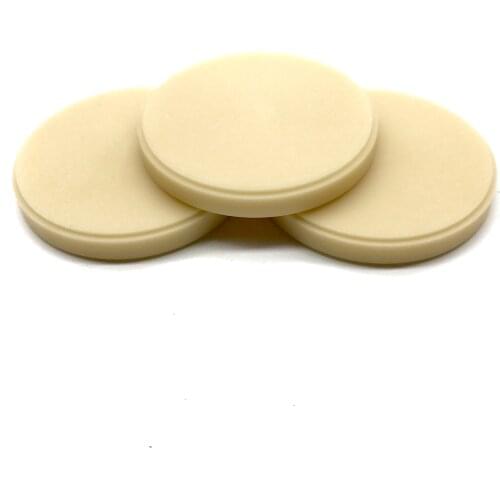 2pieces B1 Acetal PMMA Blank 98x12/14/16/18/20/22/25mm Dental Flexible Disc Elastic Resin disk PMMA Block