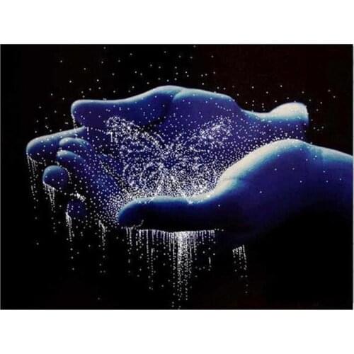 Diy diamond painting Butterfly in Hand 5d cross stitch diamond embroidery full square round drill wedding decorationZP-2640