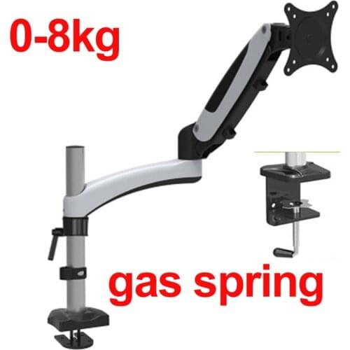 DL-GM112 Desktop17-27" grommet clamp base LCD LED Monitor Holder Arm Gas Spring Full Motion TV Mount Loading 0-8 kgs