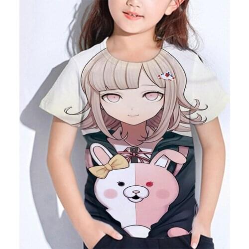 3D Danganronpa V3 T Shirt Kids Summer Streetwear Boys Girls Short Sleeve Casual T-Shirt Anime Monokuma Children Kawaii Tee Tops