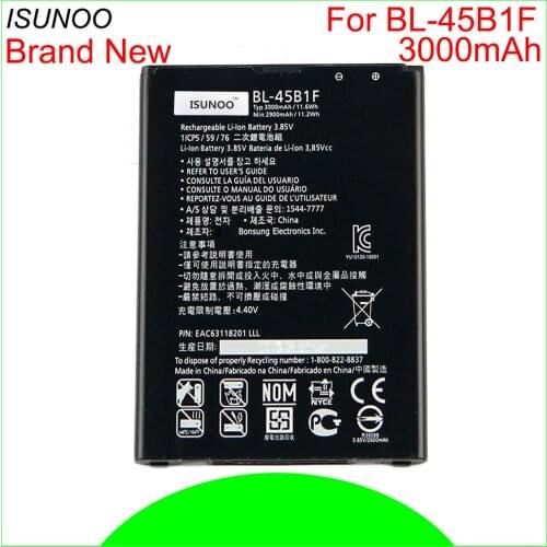 ISUNOO 5pcs/lot 3000mAh BL-45B1F Battery For LG V10 H968 H961 BAK-110 F600 BL 45B1F H901 H900 Battery