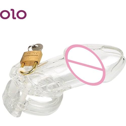 OLO CB6000 Penis Rings Cock Cage with 5 Rings Male Chastity Device Sex Toys for Men Male Chastity Lock Cock Rings