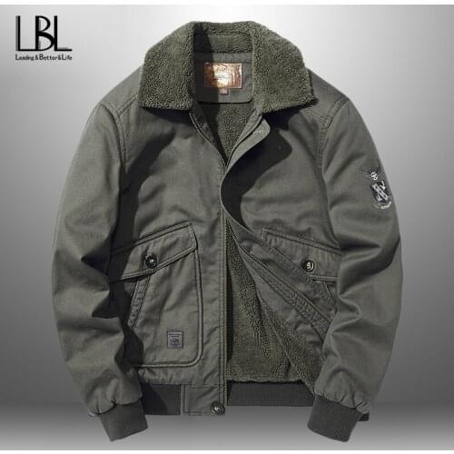 New Winter Jackets Mens Fashion Bomber Thicken Warm Coat Jackets Streetwear Male Military Fleece Jackets Army Tactical Clothing