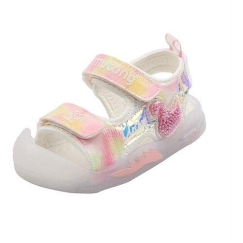 Summer baby girls soft sole toddler sandals childrens antiskid sports casual shoes outdoor Princess multi color baby shoes