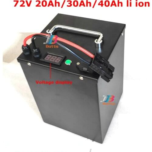 72v 20Ah 30Ah 40Ah lithium li ion polymer battery pack 50A BMS 3000w for Off-road scooter tricycle Golf Cart cruiser +5A charger