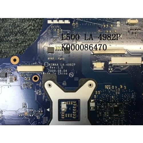 L505 L555 main board For Toshiba Satellite L500 Motherboard KSWAA LA-4982P K000086470 Rev: 1.0