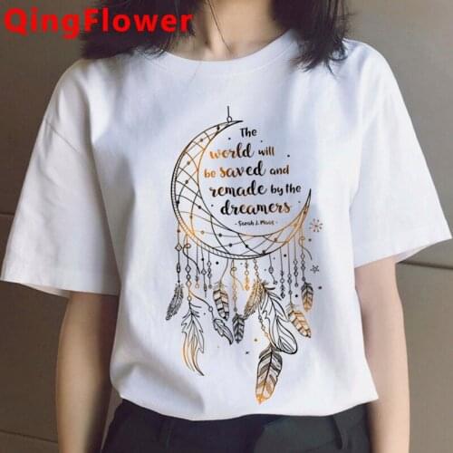 Dream Feather Fashion Graphic Casual T Shirt Women Short Sleeve Vintage Tshirt Streetwear T-shirt Kroean Style Top Tees Female
