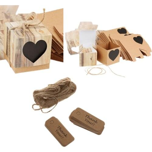 150pcs Wedding Favor Set Vintage Gifts Boxes & Thank You Note Tags Labels Wedding Party Favor