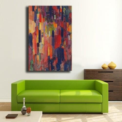 Wall Art Frantisek Kupka Mme Kupka among Verticals Oil Painting Print On Canvas Wall Pictures For Living Room Home Decor