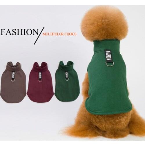 New Pet Dogs Clothes Autumn&Winter WarmSoft Fleece Sweatshirt Thickening Solid Color Vest Jacket For Puppy Large&Medium Dogs