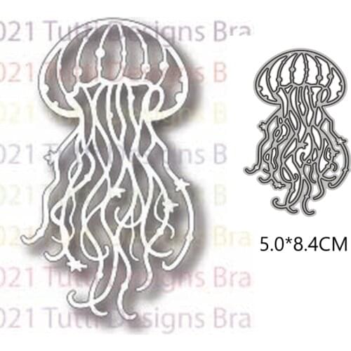 2021 Sea Jellyfish New Metal Cutting Dies Photo Album and Planner Die Cut Scrapbooking For Crafts Card Making no Stamps