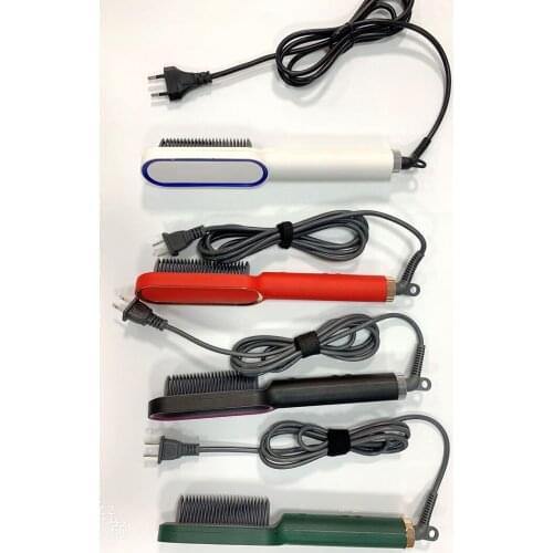 New Household ceramic Hair Straightener Dual-Purpose Straight Hair Comb Curlers Straight Clips Straight Electric Straightener