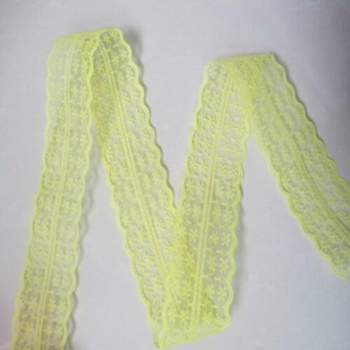 New listing 10 yards / 4 cm wide yellow bilateral lace ribbon lace embroidery lace DIY craft