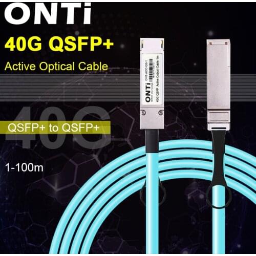 ONTi 40G AOC Free Shipping! 1-100m QSFP+ to QSFP+ MPO MM SFP Module OM3 Active Optical Cable