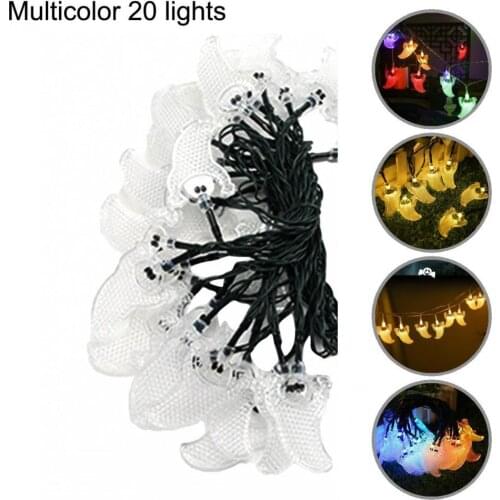 Easy to Use Lightweight Halloween Flat Ghost LED String Lamp for Party