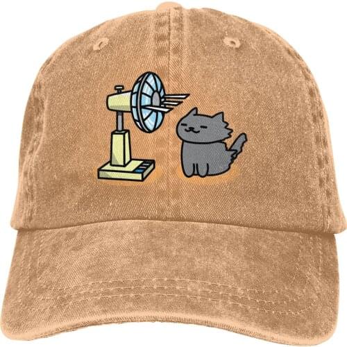Adjustable Solid Color Baseball Cap Neko Atsume Washed Cotton Neko Atsume Kitty Collector Funny Games Sports Woman Hat