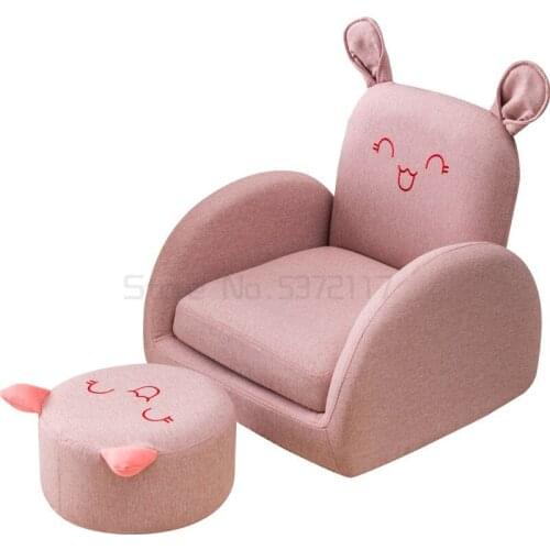 Nordic sofa chair reading lovely cartoon boys and girls kindergarten Princess sofa reading corner layout