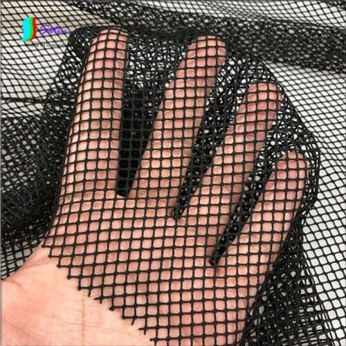 Sports Garment Uniform Hat Wedding Veil Handmade Shoe Material White,Black Round Square Lattice Hole soft Mesh Fabric A0059L